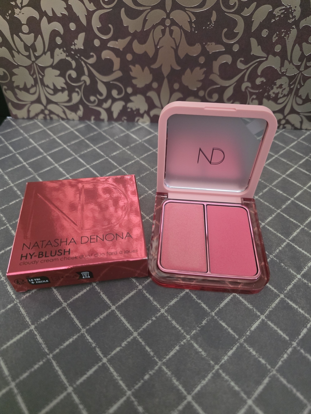 Natasha Denona Pink HY-Blush Duo Cream Cheek Tint in Flirty Flush
